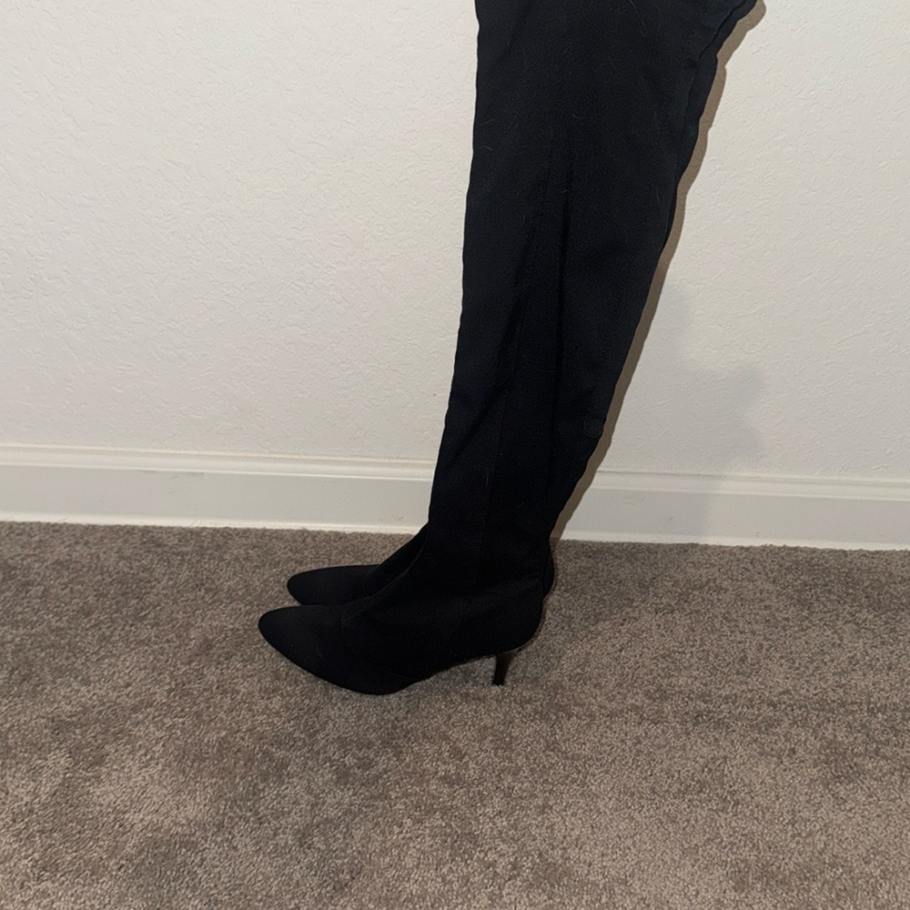 Fredy Black Over-the-Knee Canvas Nine West Boots